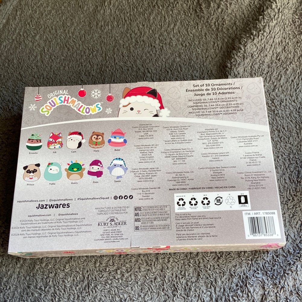 Squishmallows 2024 Fifi the Fox & Hans the Hedgehog Christmas Ornaments. NWOT. - Picture 15 of 15